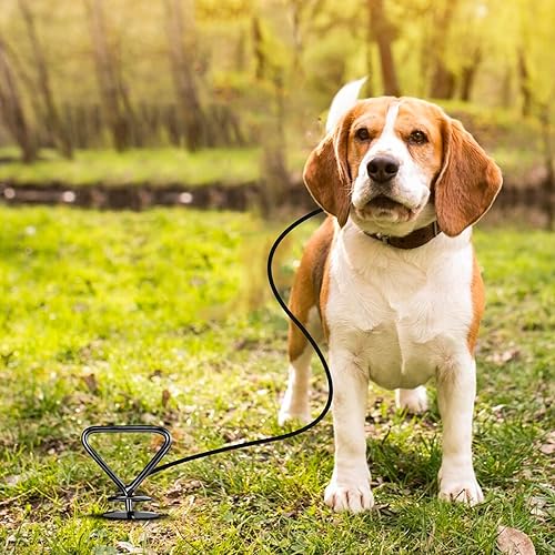 Miniatura 7 de Sliridog Estaca resistente para perro, estaca resistente para atar perros, fácil instalación, adecuada para patio, parque, playa, camping (estaca,