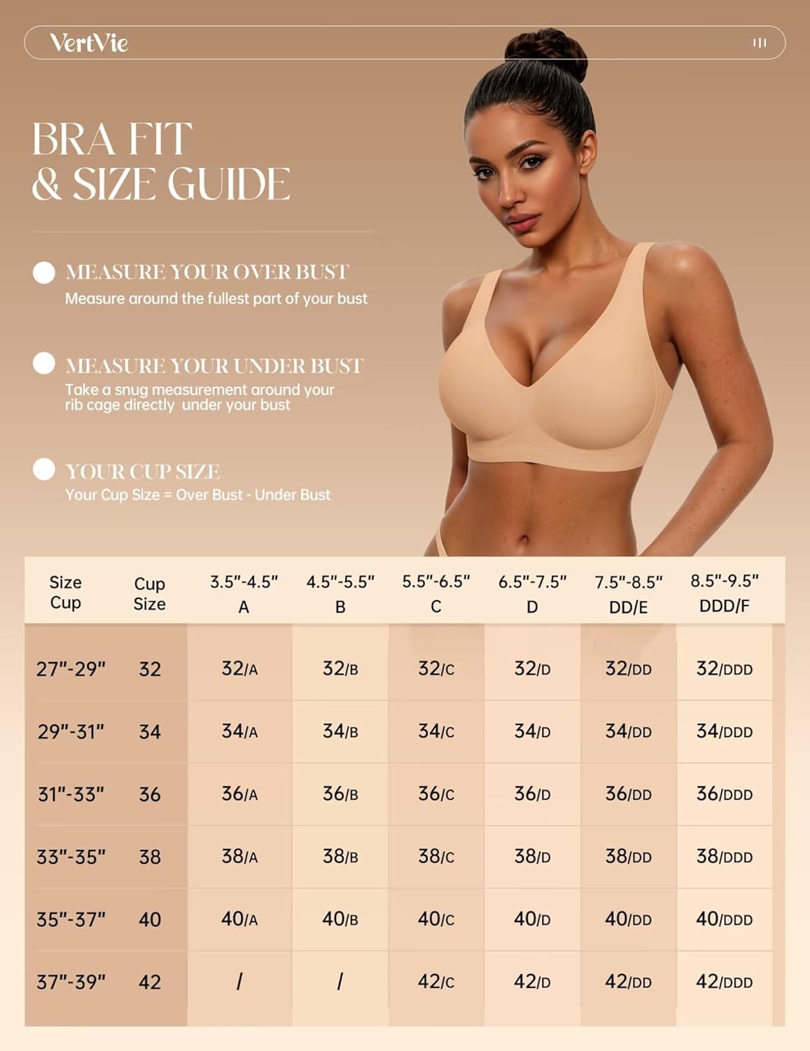 Vertvie 2026 Womens Wireless Jelly Bras Push Up Cup-Engineered Support Deep V Lift Bra Seamless No Underwire T-Shirt Bralette - Image 7