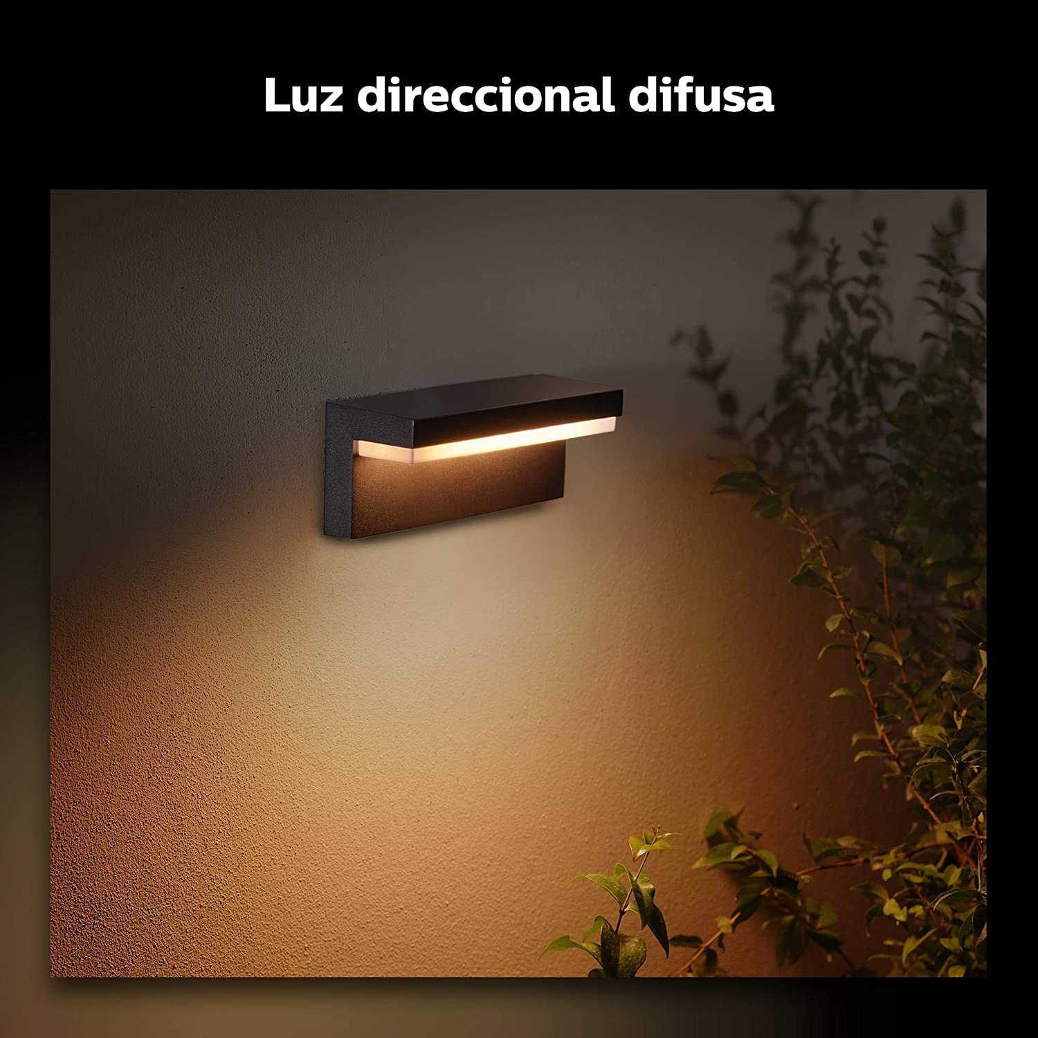 Philips Hue Nyro Aplique Inteligente Exterior LED (IP44), 13.5 W, Luz Blanca y de Colores, Compatible con Alexa y Google Home