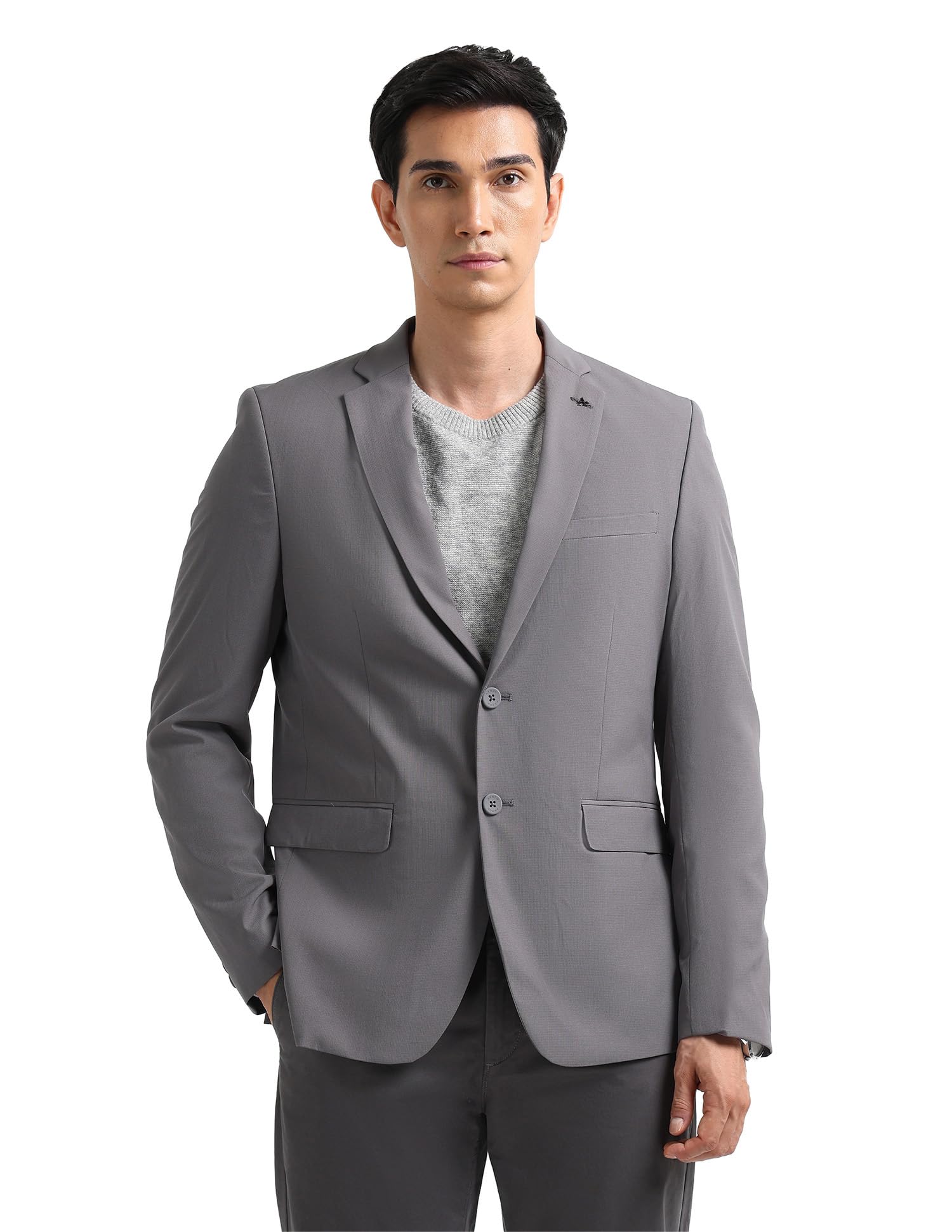 arrow Men's Solid Velocity Zero Calorie Slim fit Blazer-picture-24