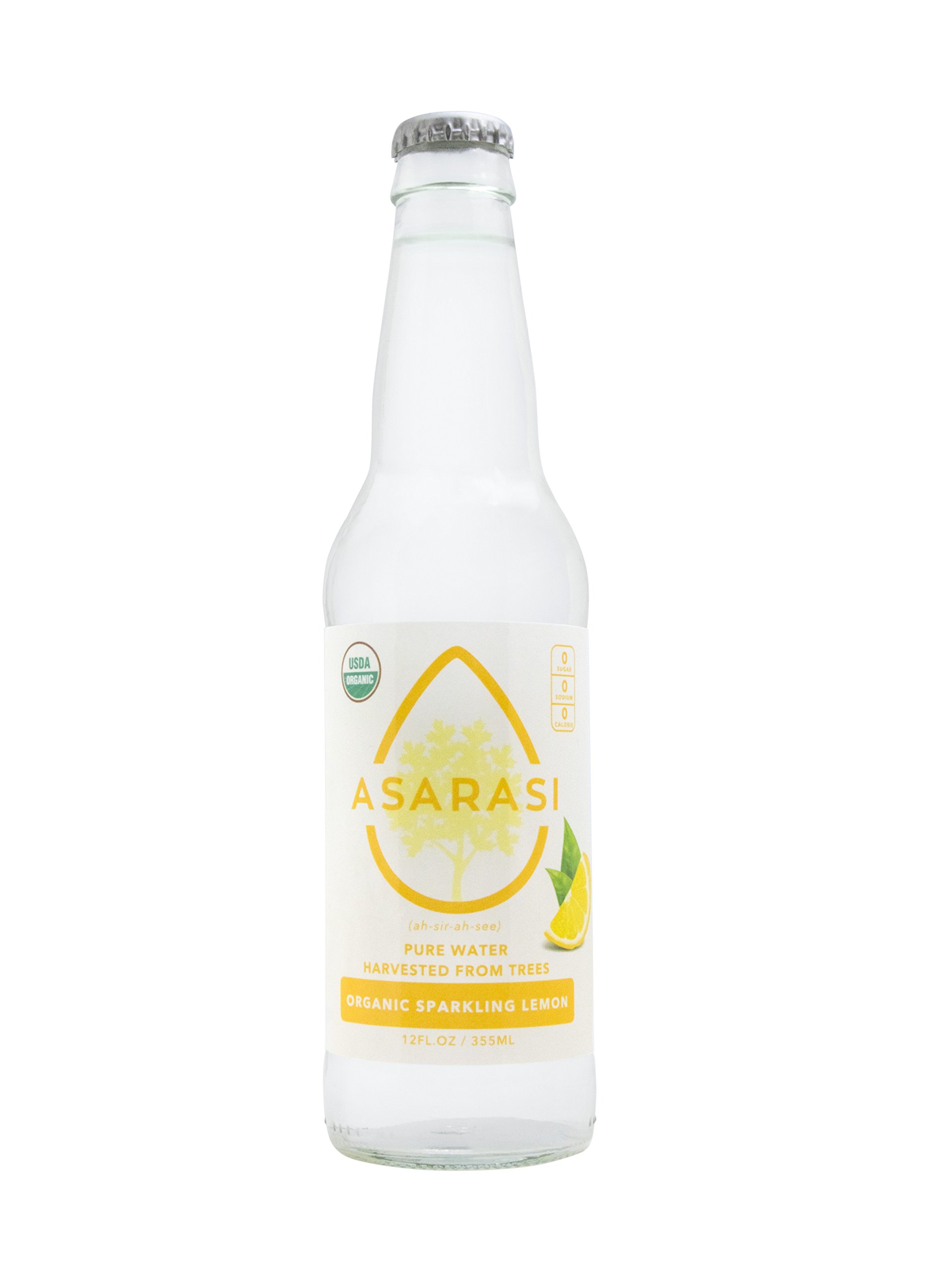 AsarasiOrganic Sparkling Lisbon Lemon Tree Water - 12 PackUSDA Organic