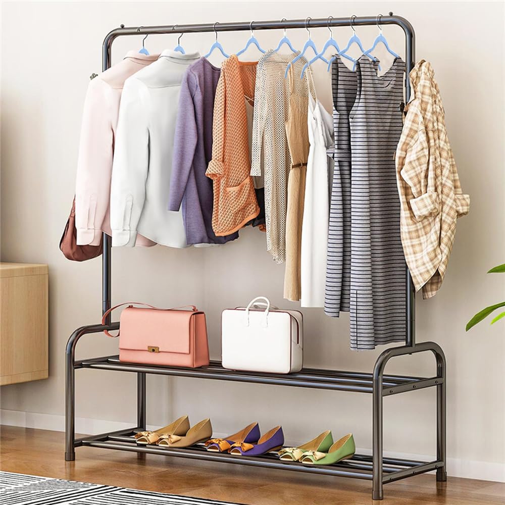 Cintres Pour Bébé Et Enfant Lot De 14 - Avec Pinces - Velours Doux - Gain De Place - Noir Et Or