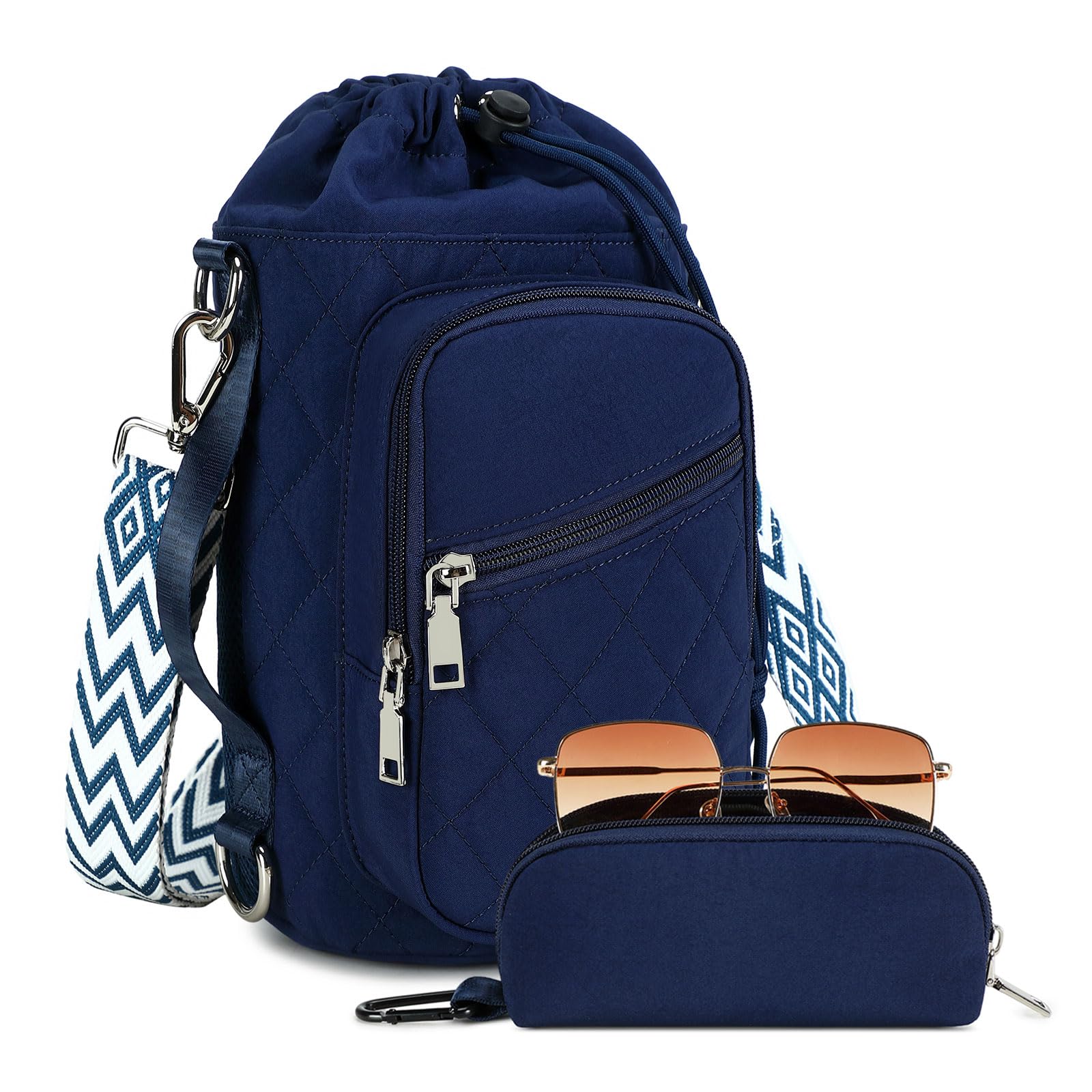AGLOD Tragetasche für Wasserflaschen mit Gurt, Wasserflaschenhalter, Crossbody-Tasche für Damen und Herren, zum Wandern, Radfahren
