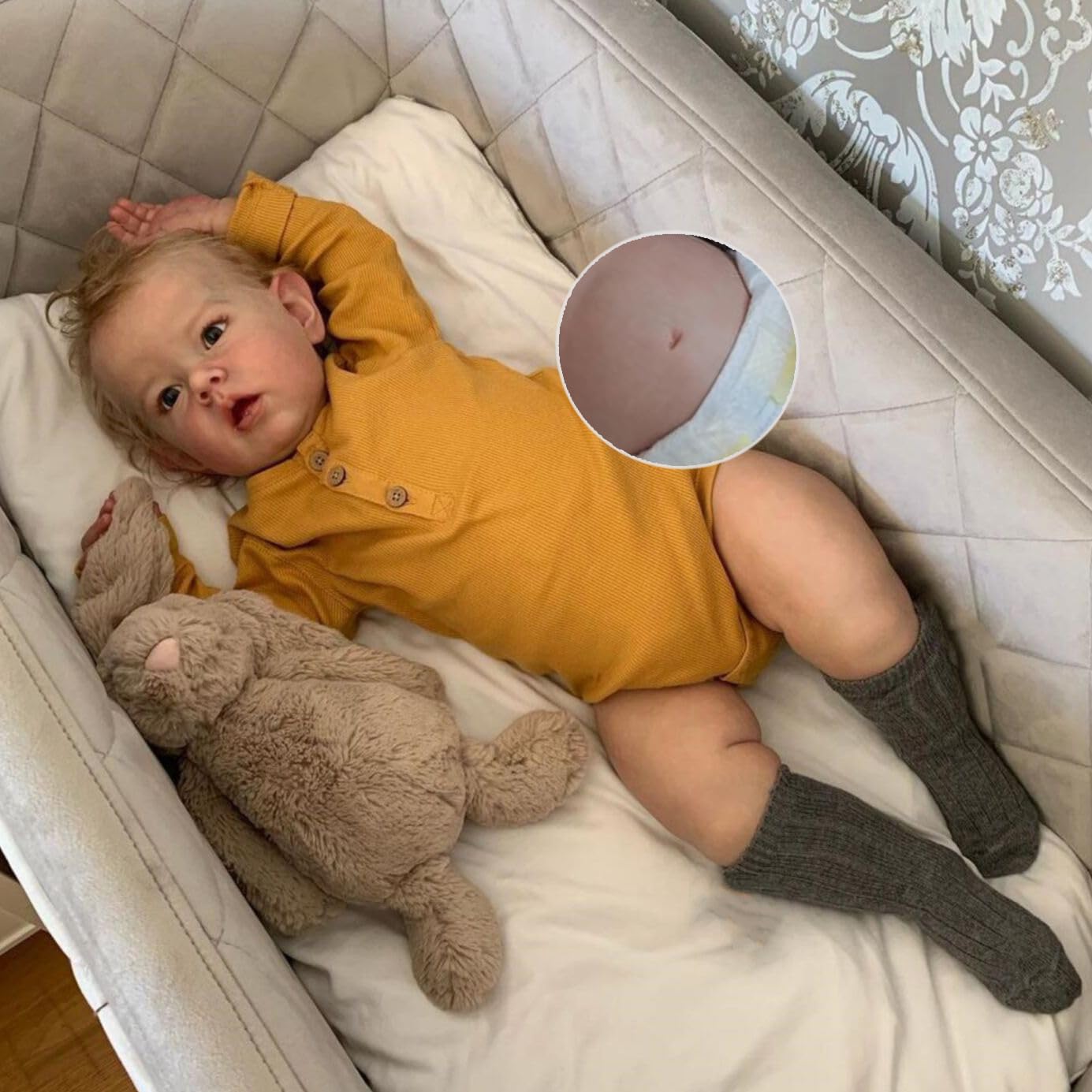 Anano Realistic Reborn Baby Dolls Boy Liam 20 Inches Waterproof Anatomically Correct Full Body Lifelike Babies Doll With Hand Rooted Hair For Kids Ages 3+