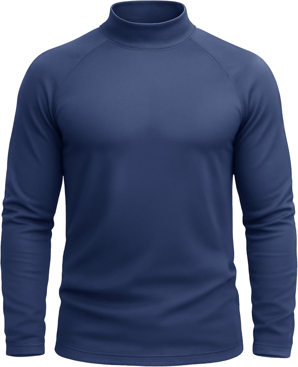 Mens Thermal Shirt Mock Turtle Neck Fleece Lined Base Layer Cold Weather Long Sleeve Undershirt Winter Underwear Tops