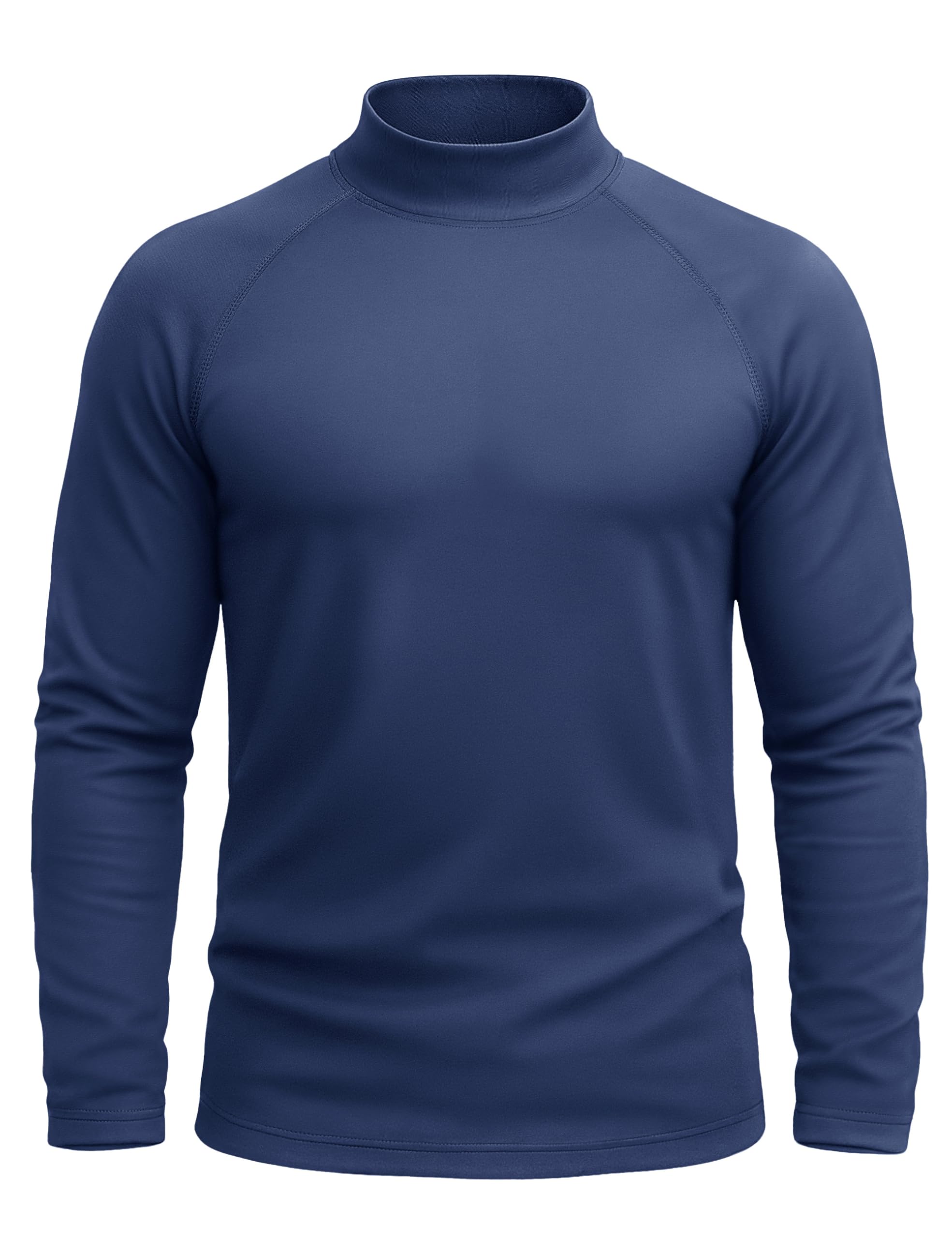Mens Thermal Shirt Mock Turtle Neck Fleece Lined Base Layer Cold Weather Long Sleeve Undershirt Winter Underwear Tops