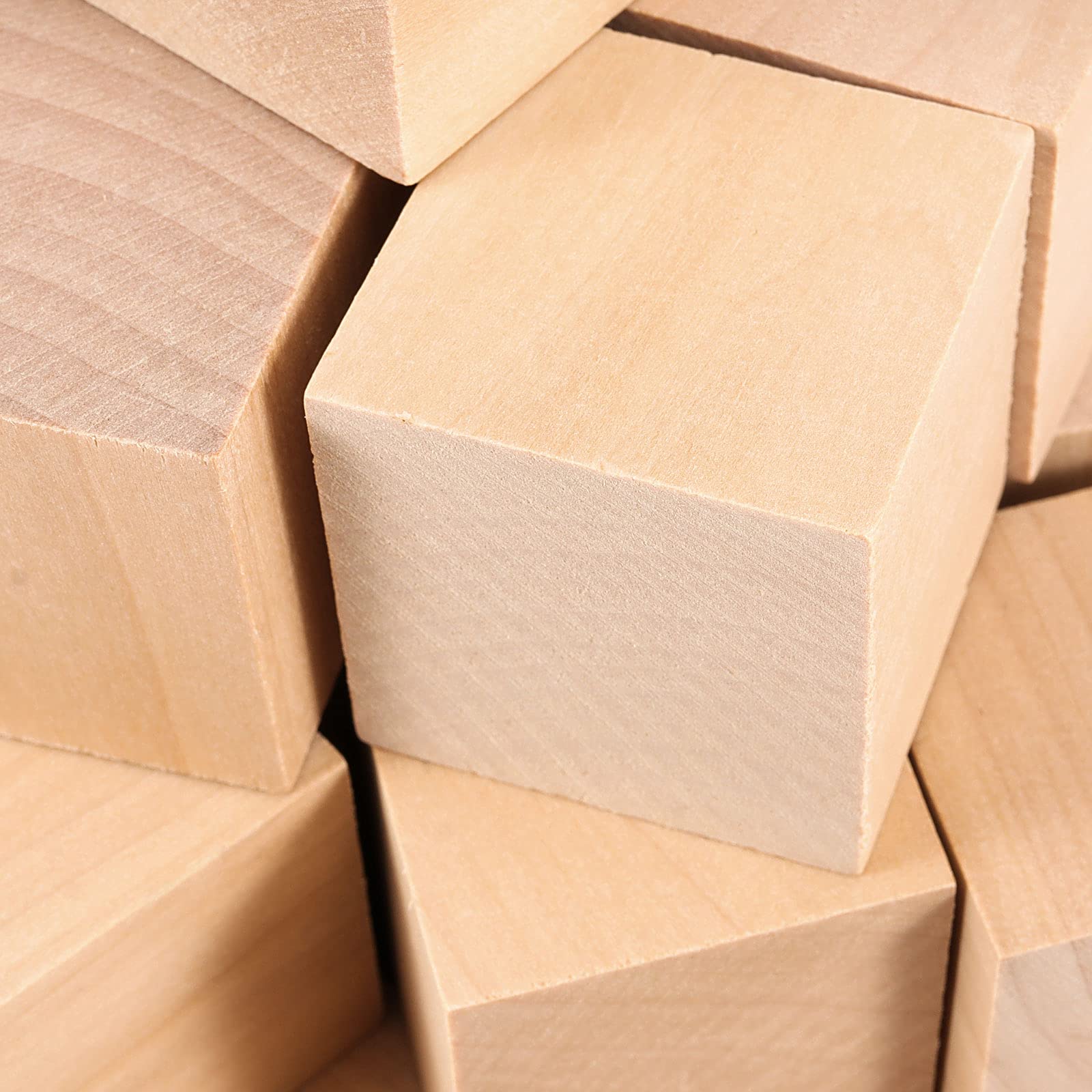 HOIGON 20 szt. 5 cm niedokończone drewniane bloki, odpowiednie puste drewniane kostki do dekoracji puzzli DIY
