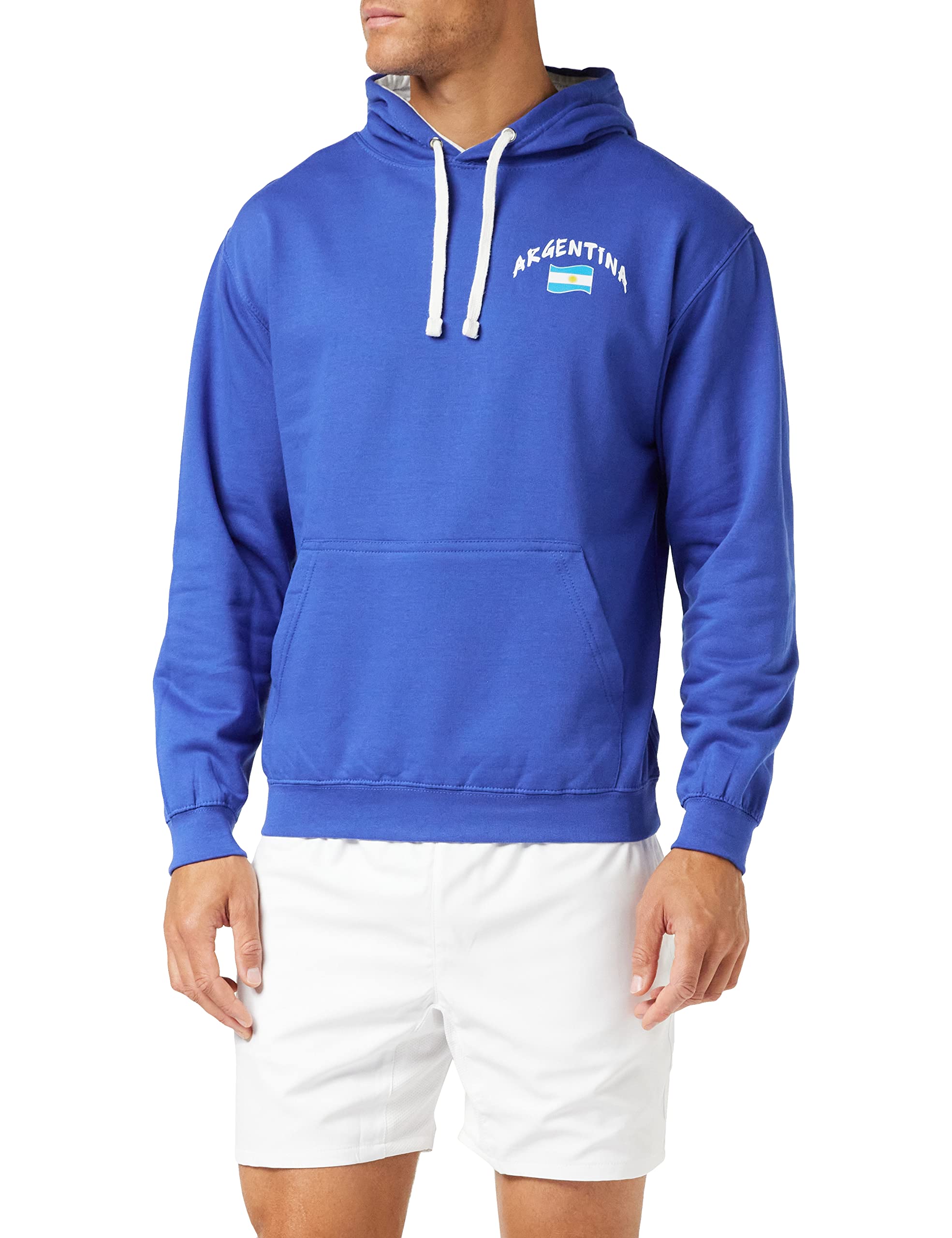 Supportershop Unisex Argentina Rugby Hooded Sweatshirt, unisex_adult, 5060672802031, blue, XL