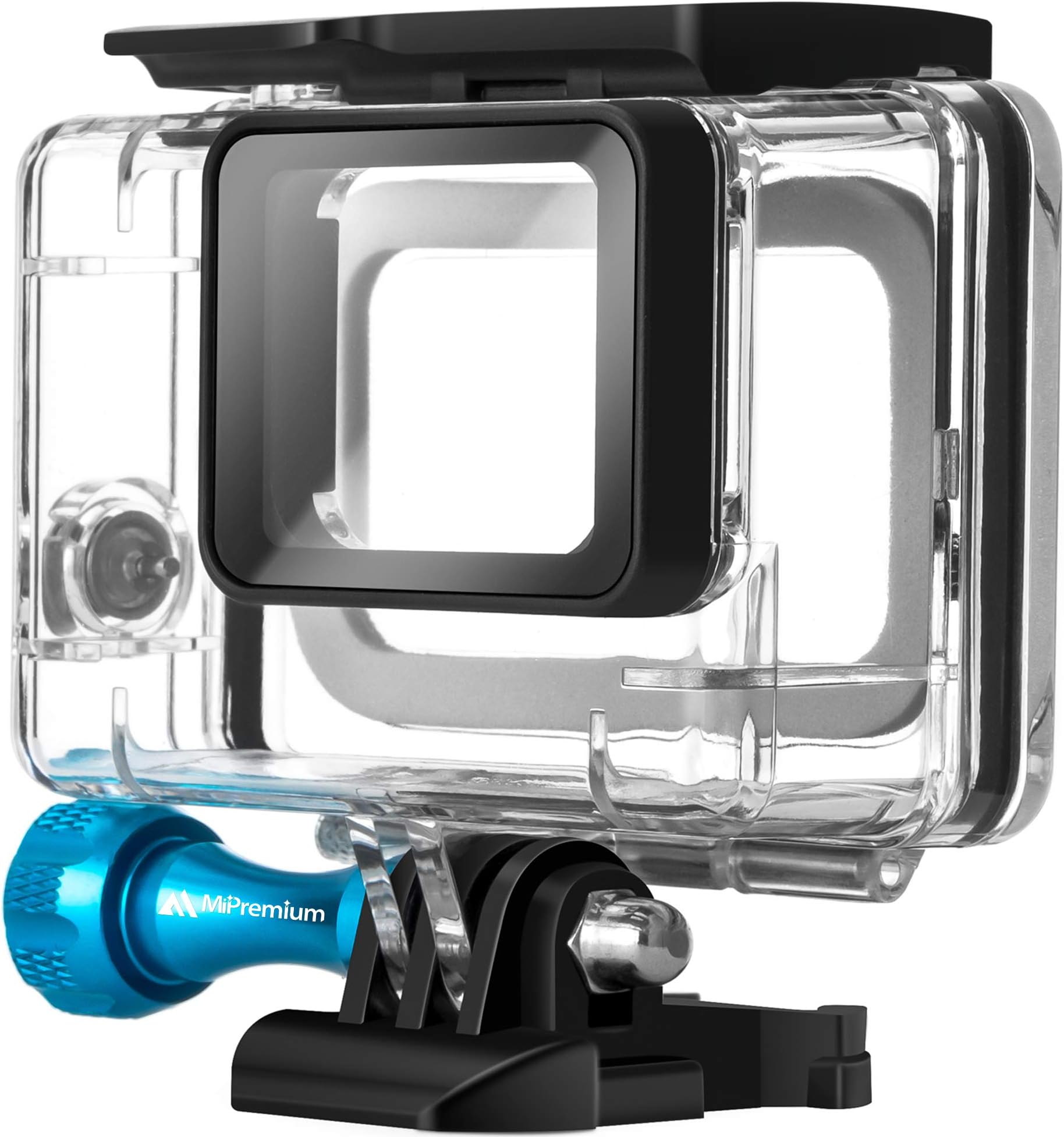 MiPremium Waterproof Housing Case for GoPro Hero 7 6 & 5 Black. Underwater Protective Diving Shell Cage Mount Accessories Aluminium Screw & Quick Release Buckle Accessory for Hero7 Action Camera