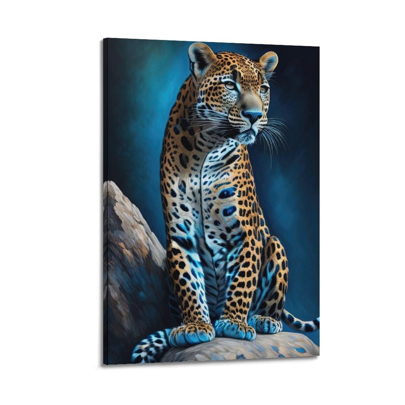 WPHSFX Wildlife Artwork Poster Leopard Looking Into The Distance Poster Decorative Painting Canvas Wall Posters And Art Picture Print Modern Family Bedroom Decor Posters 20x30inch(50x75cm)