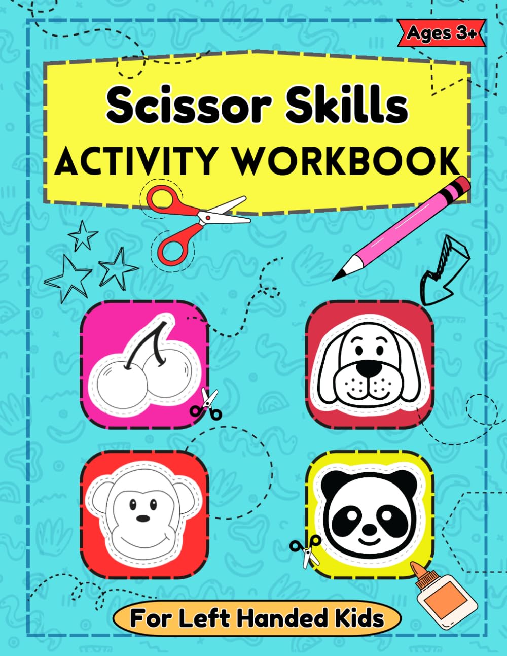 Scissor skills activity workbook for left handed kids: kids scissor skills activity workbook