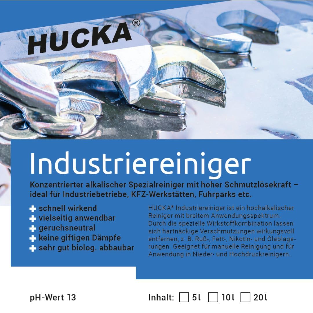 Industriereiniger - Konzentrat (10 Liter) - Werkstattreiniger für Böden, Maschinen, Anlagen und Fahrzeuge