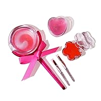 Vista 5 de M&U MAKE YOU UP Lip Gloss Set for Girls, 11Pcs Lip Care Set with Ice Cream and Lollipop Shaped Lip Glosses
