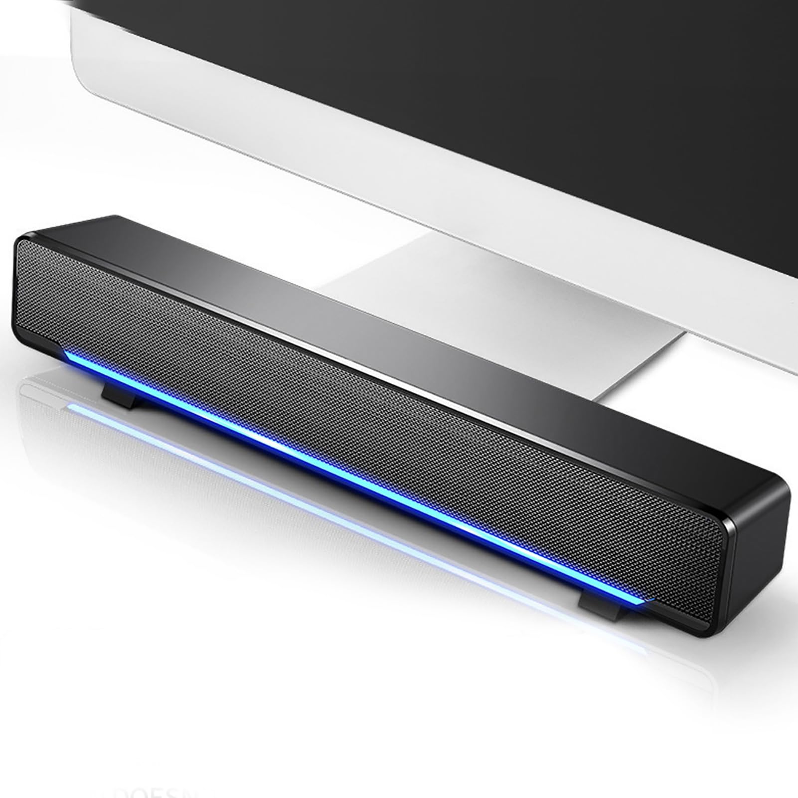 Yosoo Sound, PC Soundbar Portable Soundbar Soundbar Sound for Smart Tv Speakers for Tv with 3.5mm Input Soundbar Music Player Bass Surround Sound Box (Black)-picture-25