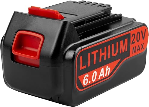 Labtec LBX4020 20V 6000mAh Battery Packs Compatible with Black&Decker 20V LBXR20 LBXR20B LBXR20-OPE LBXR2020 LBXR20 LB20 LBX20 LB2X4020 Cordless Power Tools