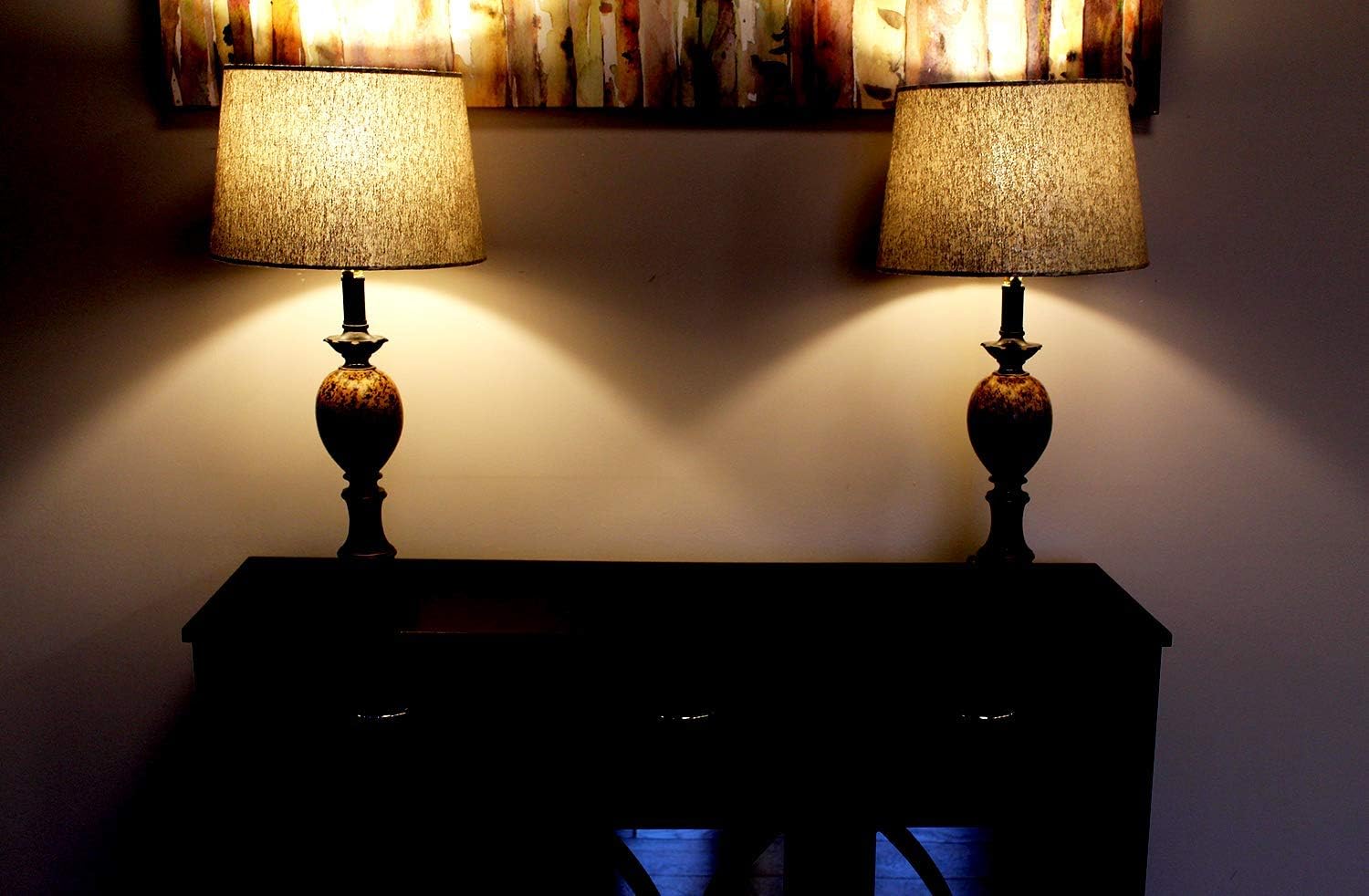 FenchelShades.com Set of 2 Lampshades 10" Top Diameter x 12" Bottom Diameter x 8" Slant Height with Washer (Spider) Attachment. Attaches to Lamps with an existing Harp (not included) (Sterling)