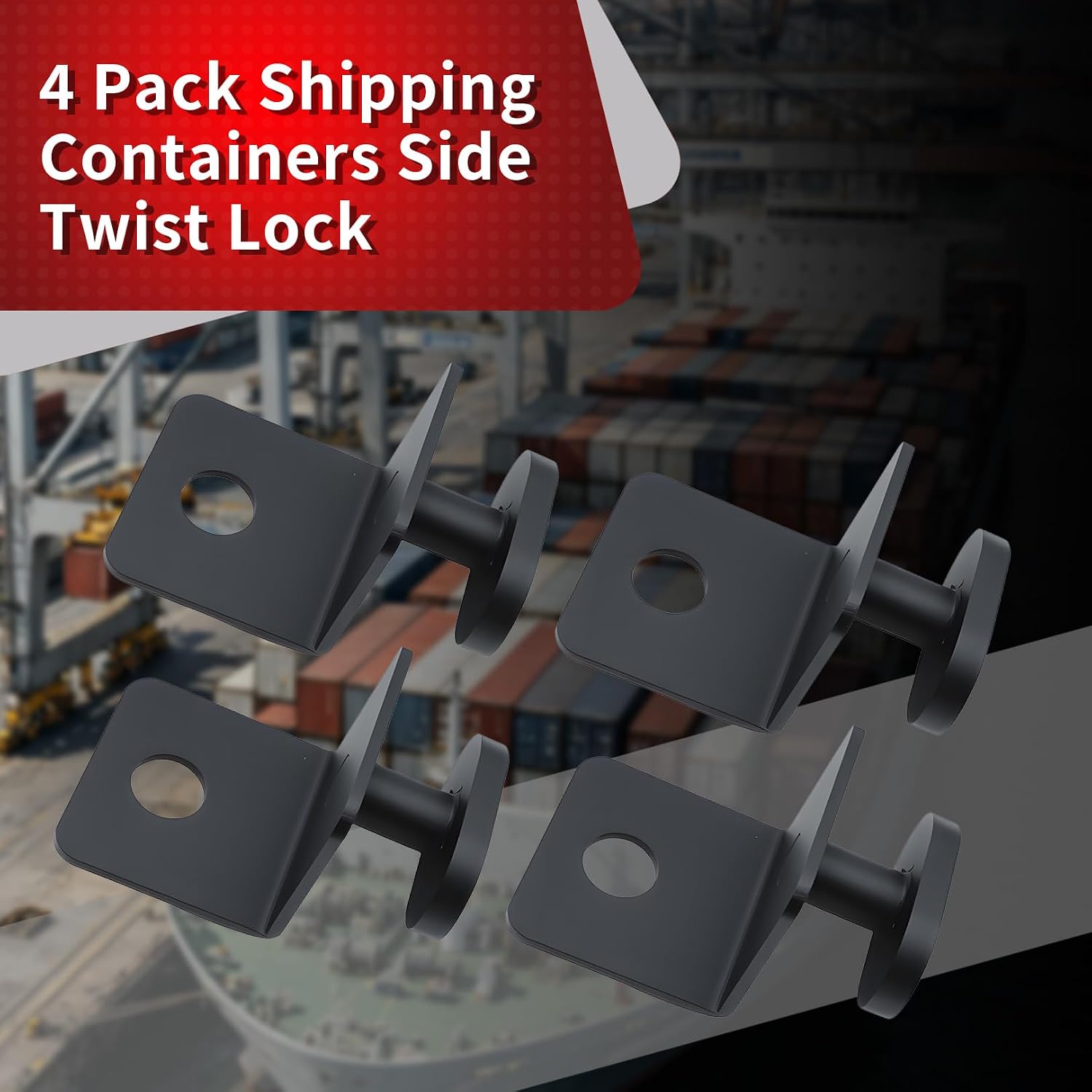 Nakkaa 4Pcs Shipping Container Anchors for Rock Floor or Cement Ground | Shipping Containers Side Twist Lock