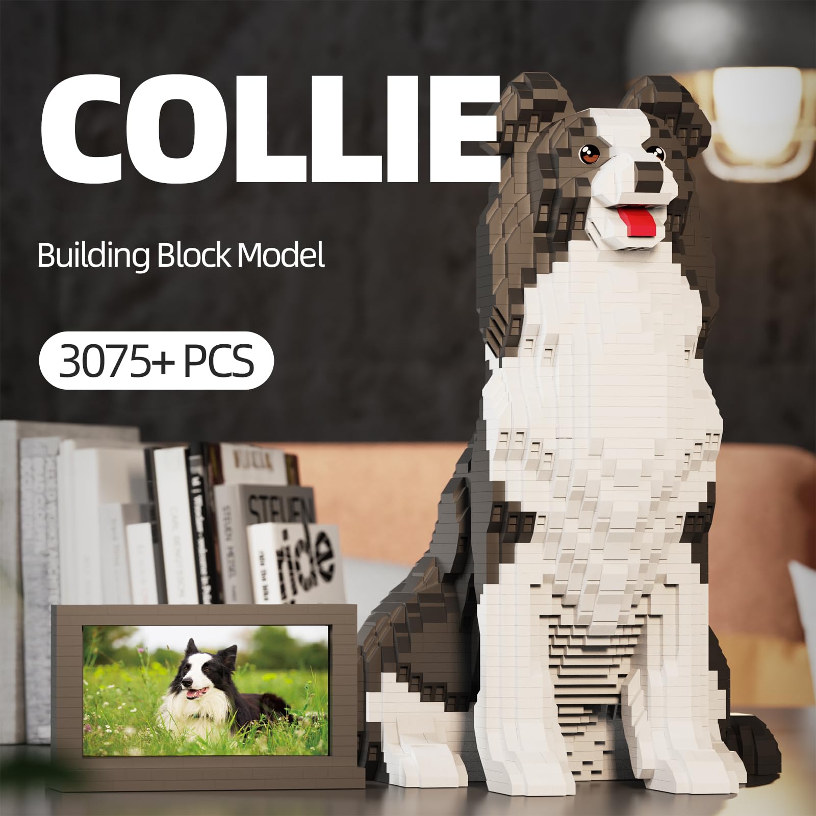 HJPLPXH Animal Dog Adorable Pet Collie Building Block Set - Secret Small Storage Box Inside! Ideal Toy for Dog Lovers & Adults - Image 2