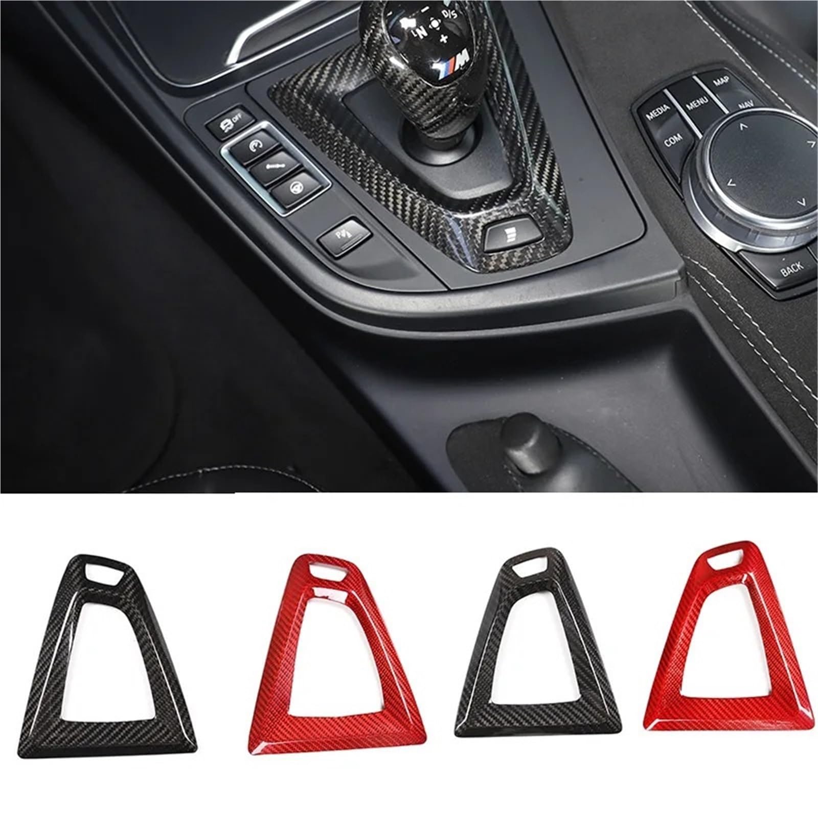 Folia na panel‌ Pasuje do ramy bazowej BMW M3/m4 Stopper Prawdziwe włókno węglowe (lewy peptyd) Imitacja włókna węglowego(CarbonRedRight)