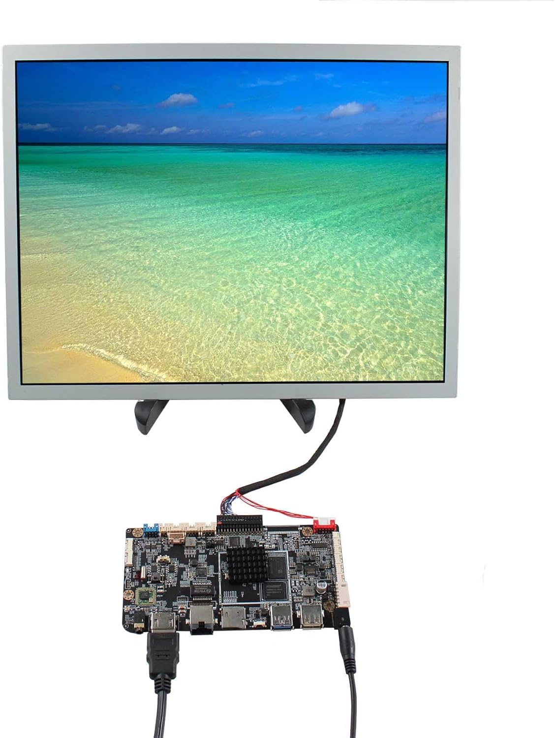 VSDISPLAY 15 Inch 1024x768 LCD Screen Kit with Android 11 RK3566 Controller Board, LVDS 30-Pin Display Module