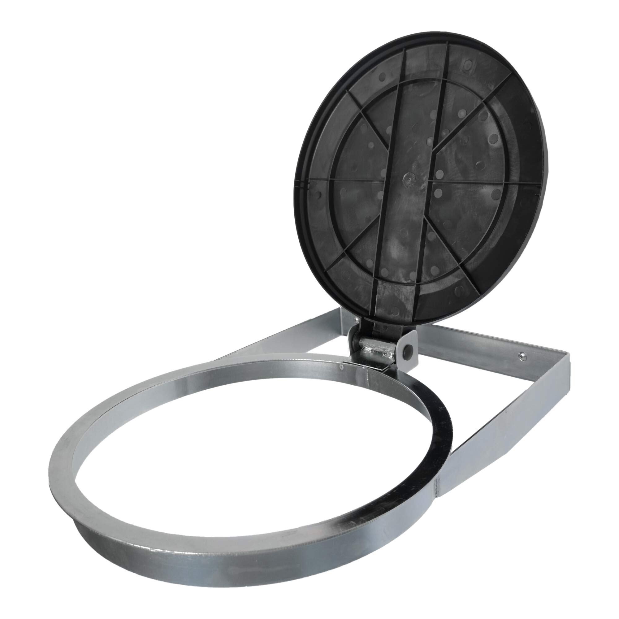 STIER Support pour sacs poubelles pour fixation murale, noir, pour volume de 120 l, lxPxH 550x370x100 mm