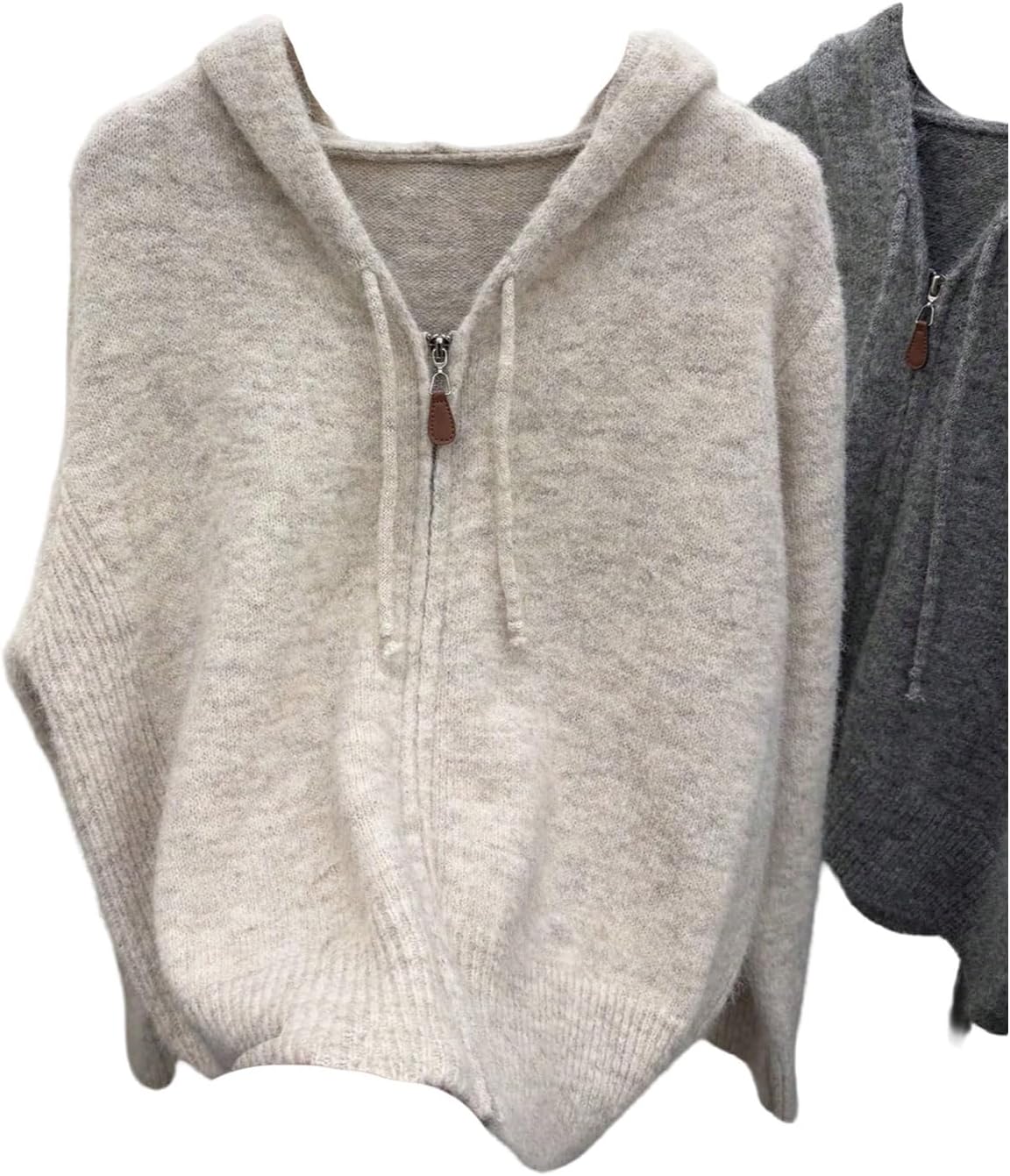 SOLY HUX Women's Hooded Zip Up Cardigan Lightweight Long Sleeve Knit Sweater Jacket Outerwear - Image 4