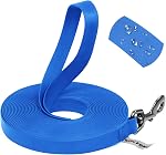 Wolfone Waterproof Dog Leash Long Line,PVC Coated Nylon Webbing Training Leash 5FT Easy Clean, Durable, Strong Recall Leash for Dogs – Yellow