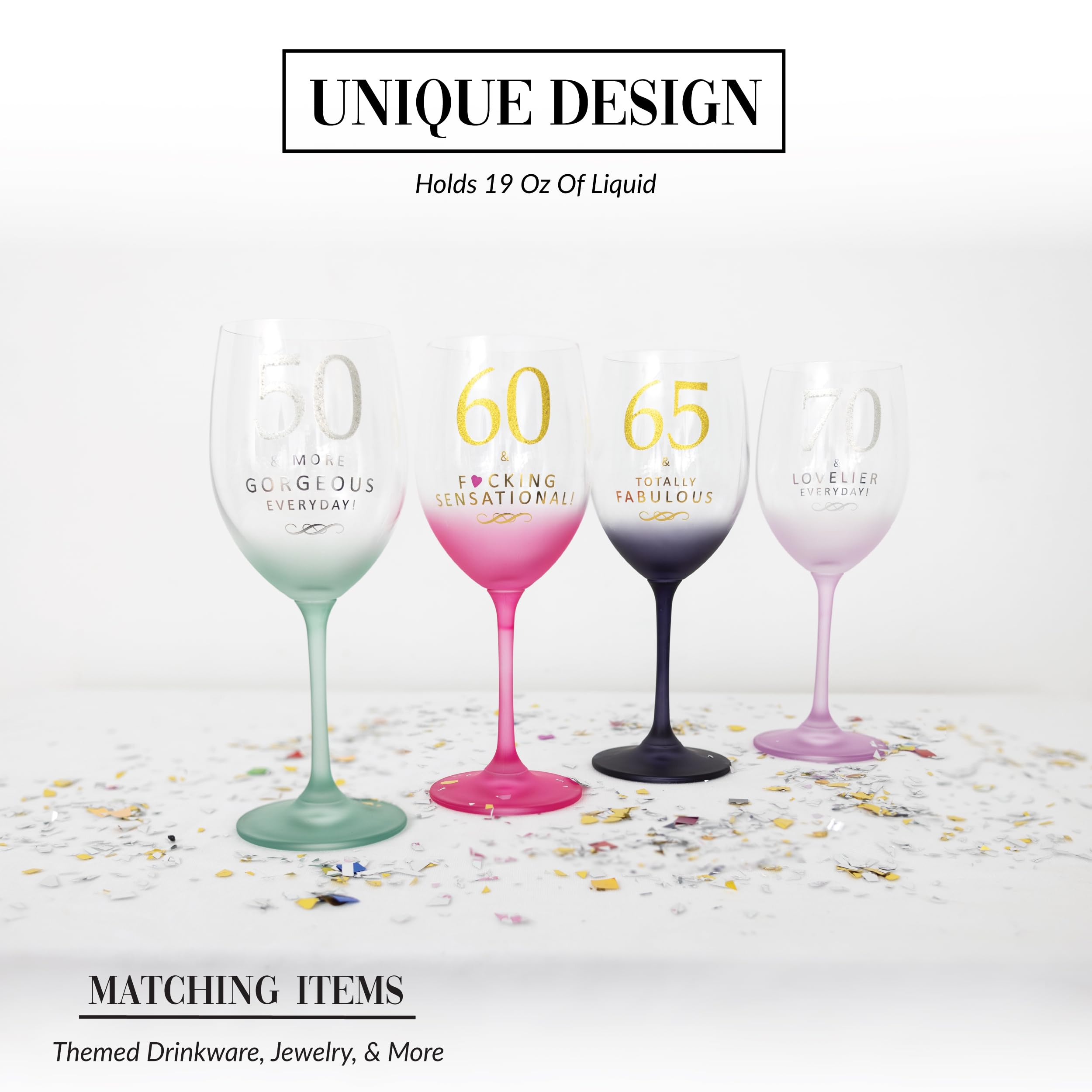 65 & Totally Fabulous Wine Glass - Birthday Gift -4