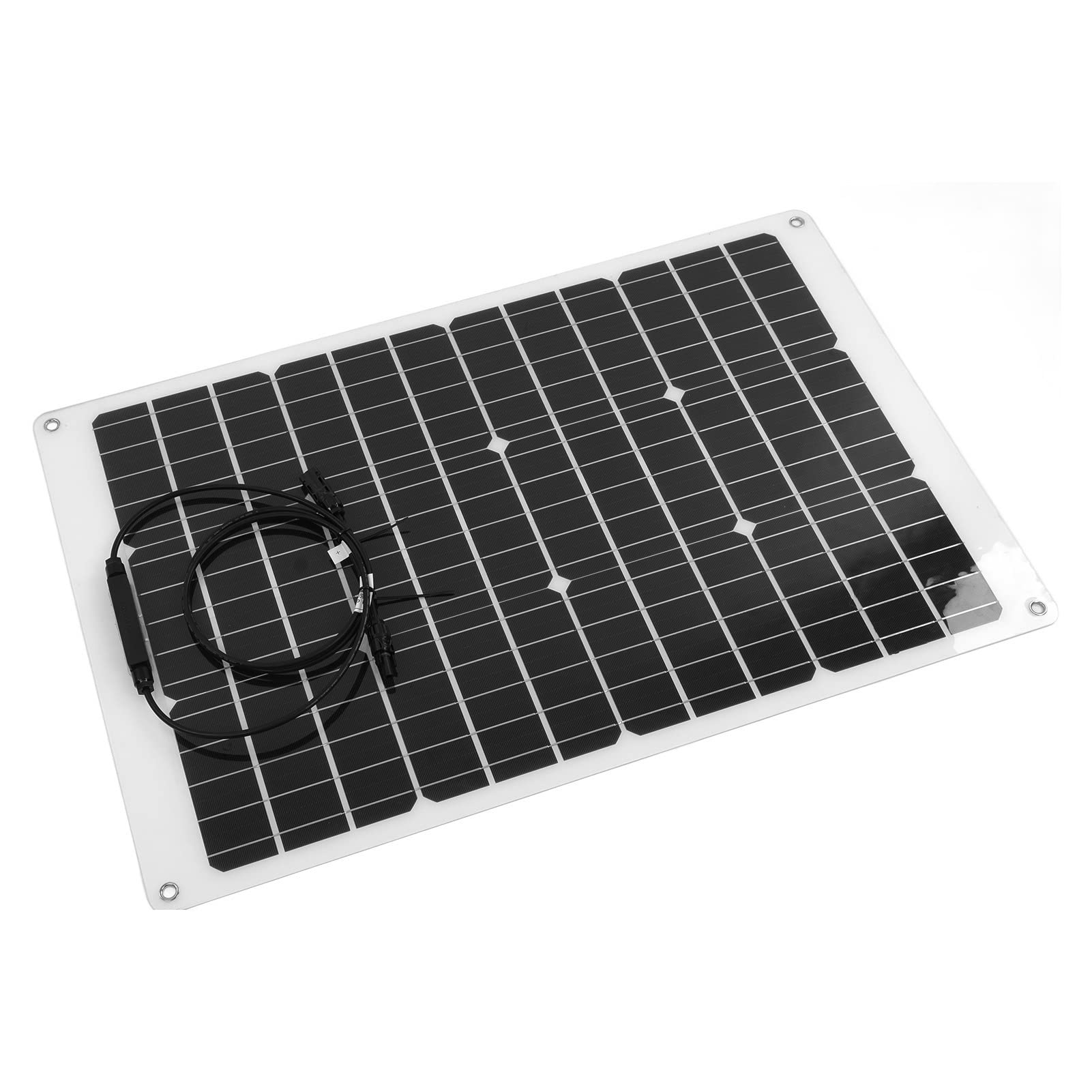 Jeffergarden Elastyczny Panel Słoneczny o Mocy 70 W, Monokrystaliczny PET, Zestaw Kontrolerów do Systemu Fotowoltaicznego, Odpowiedni do Akumulatorów 12 V, Zginana Instalacja, Zabezpieczenie Przed