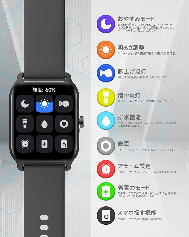 Amazon | スマートウォッチ【2024年新登場・金賞】iPhone対応