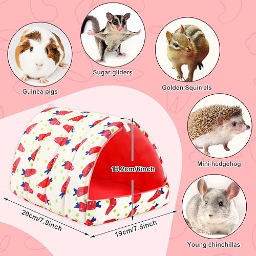 Miniatura 29 de UPINS Paquete de 2 camas de conejillo de indias de 9.8 pulgadas, escondite lavable de conejillo de indias, accesorios para conejos enanos, Gris azul