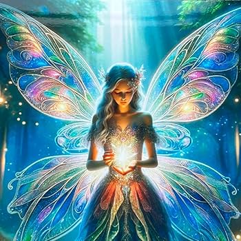 Amazon.co.jp: 神秘的な 妖精 の写真 2Lサイズ額付き 絵画