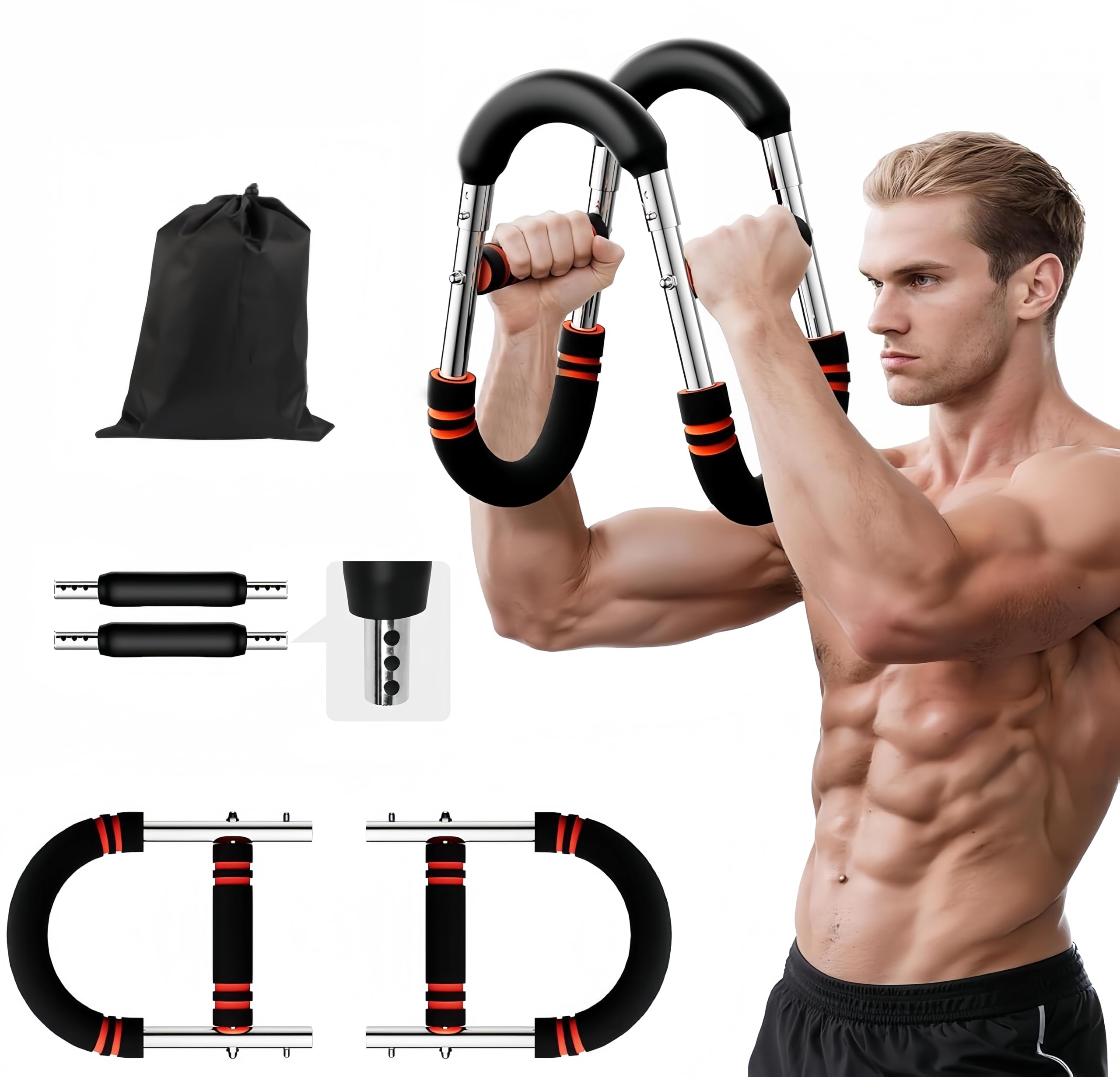 Amazon.co.jp: アームバー 筋トレ器具 【2025新登場モデル】 5段階強度