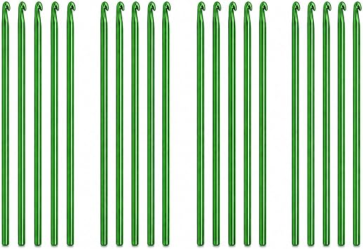 20 Pcs 4mm Crochet Hooks, Size G Aluminum Crochet Needles for Yarn Craft