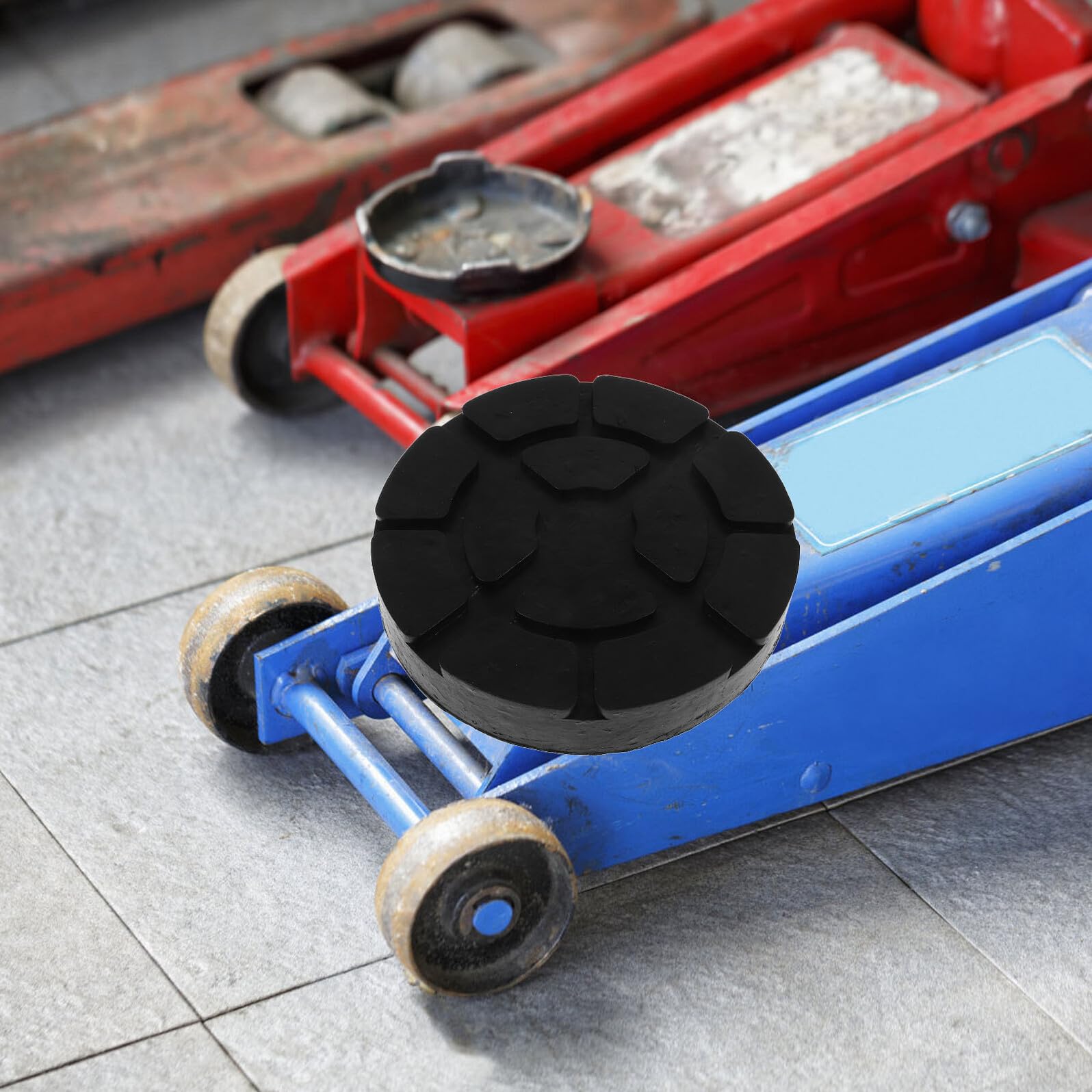 Mikinona 4 Stück Wagenheberadapter aus Gummi für Automobilheber mit Rutschfestem Design und Stabiler Unterstützung für Sichere Hebevorgänge Am Fahrzeug