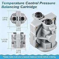 Vista 2 de Dreyoo Cartucho de equilibrio de presión de 4 piezas y conjunto de vástago de válvula, compatible con 971-2500 y 974-2910, compatible con válvula