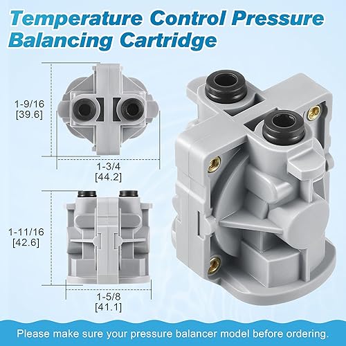 Miniatura 2 de Dreyoo Cartucho de equilibrio de presión de 4 piezas y conjunto de vástago de válvula, compatible con 971-2500 y 974-2910, compatible con válvula de