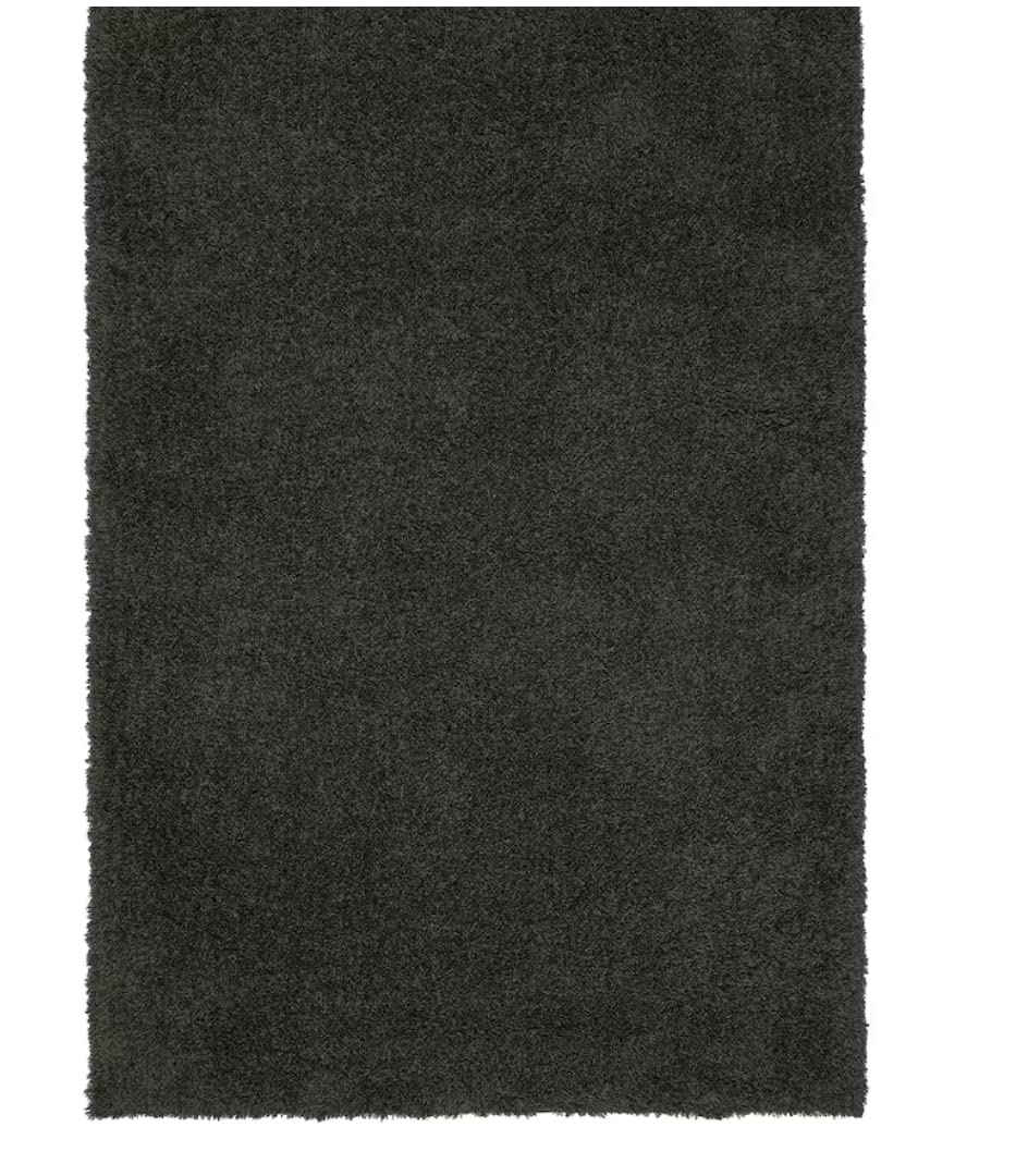 1cliqkart VINDEBÄK Rug, high Pile, Dark green133x195 cm (4 ' 4 "x6 ' 5 ")