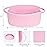 ABenkle Small Basket, 12x 8 x 5 Cute Small Woven Basket, Rope Room Shelf Storage Basket, Cat Dog Toys Basket Chest Box, Decorative Empty Gift Basket with Handles - All PInk