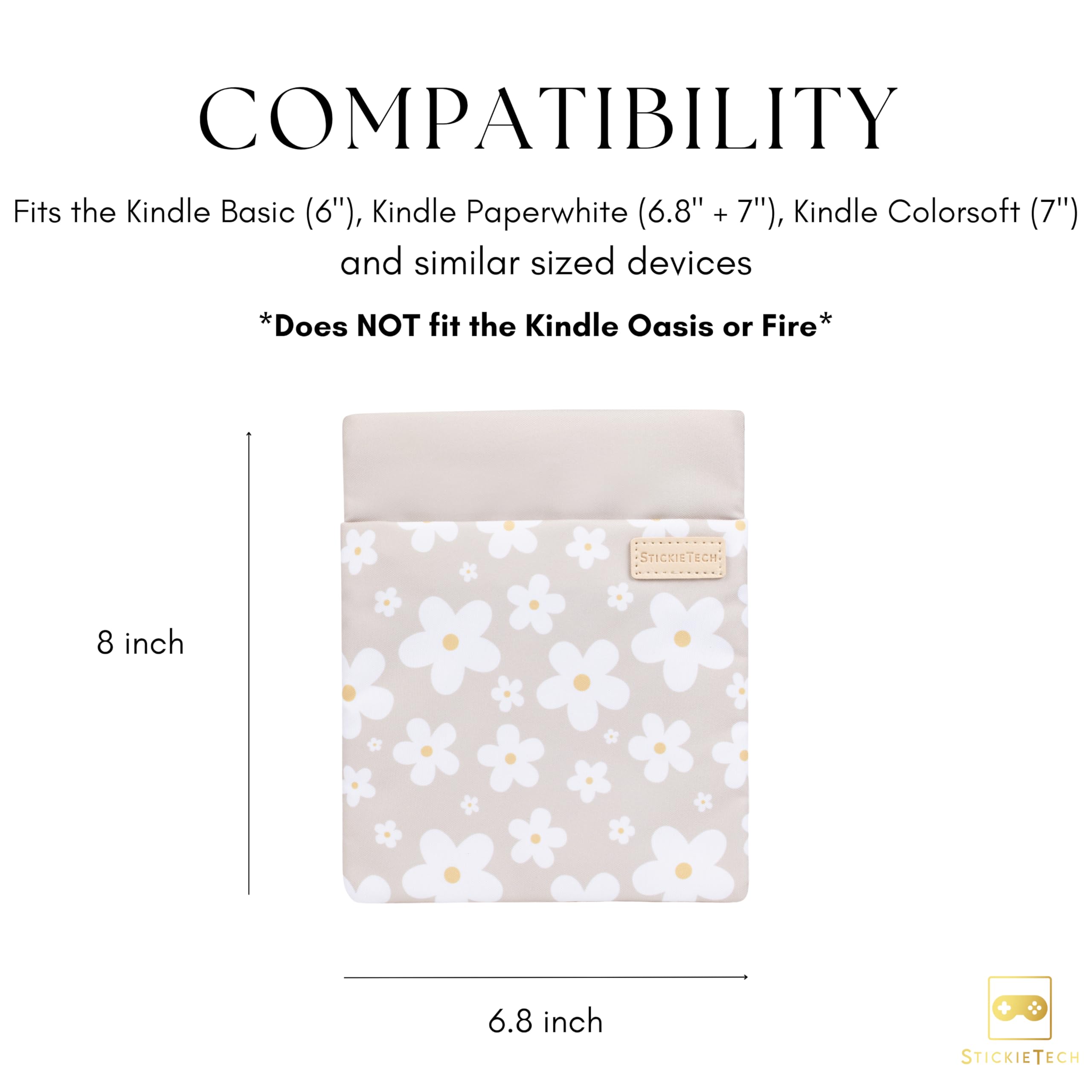 Amazon.com: StickieTech Kindle Sleeve Pouch | Water-Resistant