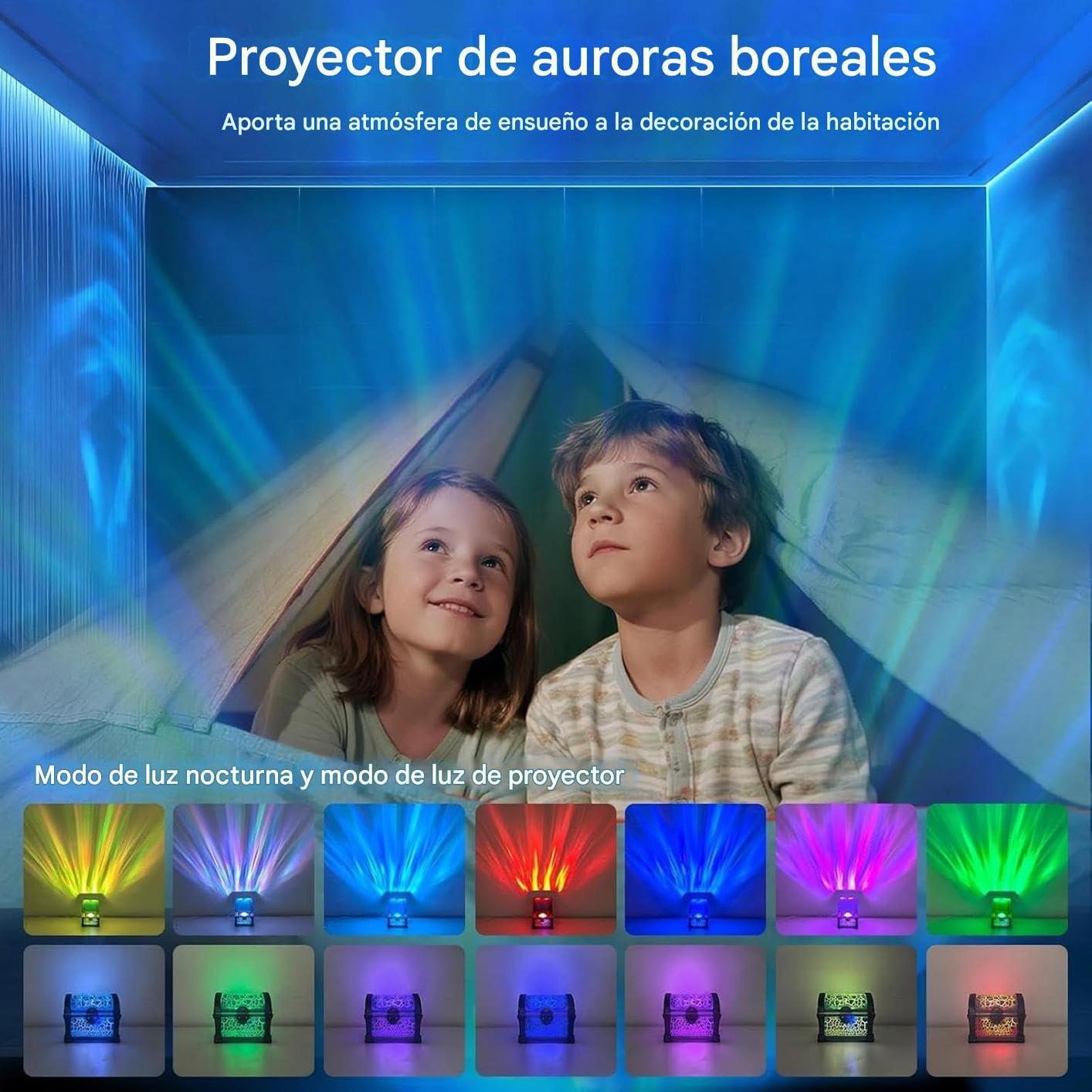 Genérico Proyector De Luz Galáctica Lámpara Regulable | Lámpara Nocturna LED Y Proyector De Habitación Con Temporizador Para Niños Y Adultos Niños Y Niñas Mujeres Mamá E Hija