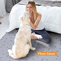 Vista 7 de Almohadillas lavables para orina para mascotas pequeñas, paquete de 2 almohadillas reutilizables de entrenamiento para mascotas lavables, 36x72