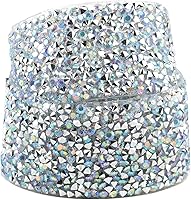 Vista 13 de Cozylkx Tira de diamantes de imitación de 1 yarda, cinta autoadhesiva de diamantes de imitación de fijación en caliente para ropa, zapatos, Cristal
