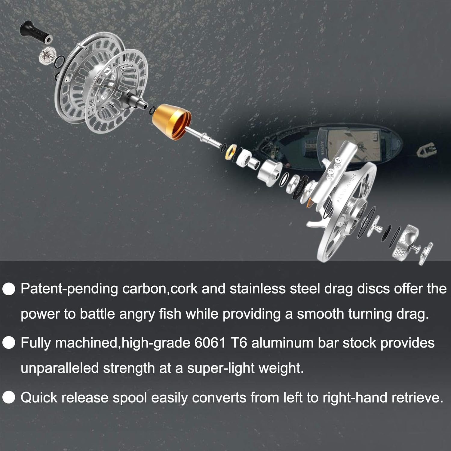 M MAXIMUMCATCH Maxcatch Sprint Expert Fully Sealed Saltwater Fly Fishing Reel CNC-machined Aluminum Alloy Body