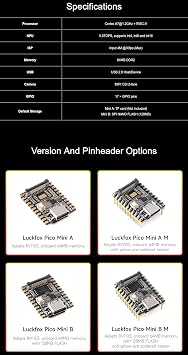 Luckfox Pico Mini RV1103 Linux Micro Development Board Integrates ARM Cortex-A7/RISC-V MCU/NPU/ISP Processors, with Pre-soldered Header @XYGStudy (Luckfox Pico Mini A M)