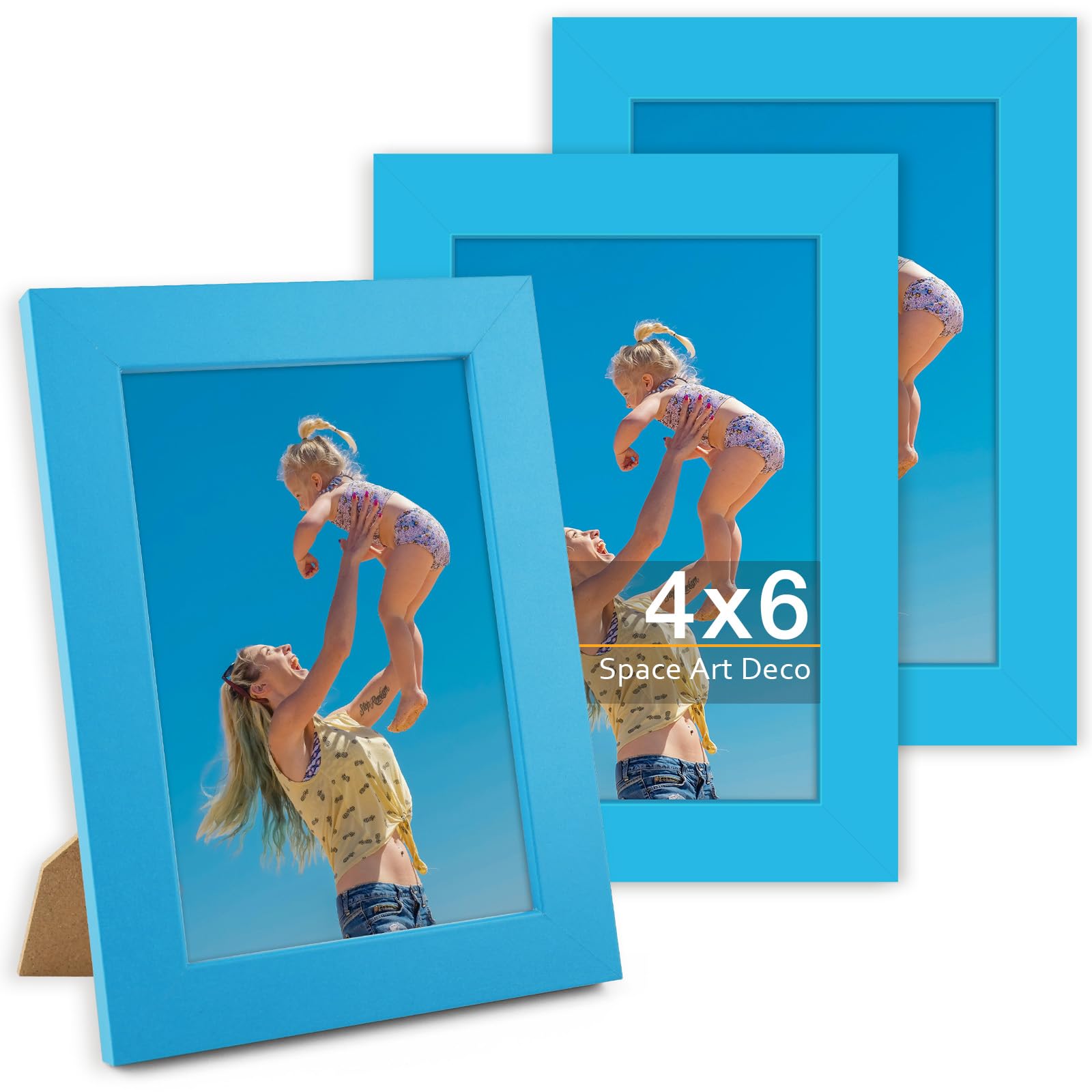 Amazon.com - Space Art Deco, 4X6 Picture Frame, Set Of 3 Blue