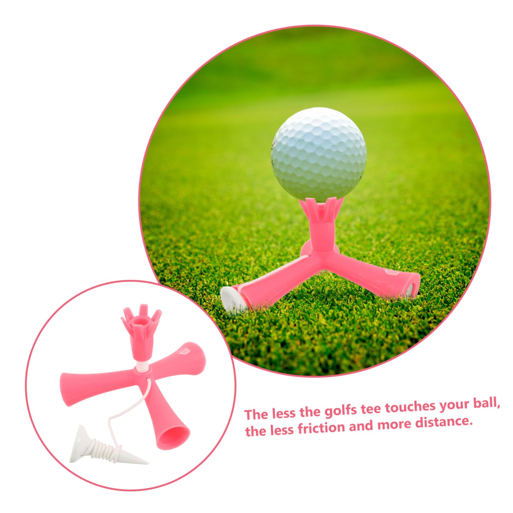SUPVOX Tees De Golf Magnéticos con Bola Telescópica Ajustable Ayuda para El Entrenamiento De Golf Tees Pequeños Tees De Golf Divididos Magnéticos Accesorios De Golf tee De Golf