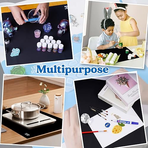 Miniatura 7 de Juego de moldes de resina LET'S RESIN Jar de silicona y alfombrilla de silicona antiadherente y antideslizante de 27.7 x 19.7 pulgadas para