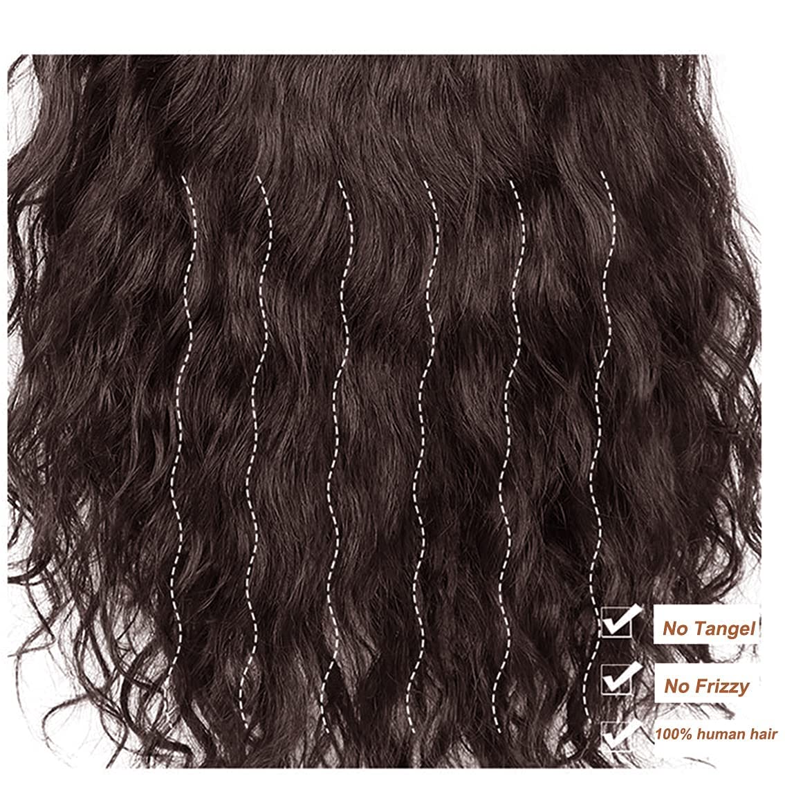 Perruque Courte Femme 12 Pouces - Ondulée Et Bouclée - Fibre Haute Température - Marron Noir - Avec étiquettes