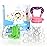 Baby Food Feeder/Fruit Feeder Pacifier Nibbler (2 Pack) - Infant Teething Toys | Silicone Feeder Baby | Mesh teethers for Babies | Baby Feeding Essentials | Frozen Breastmilk Teether (Green&Pink)